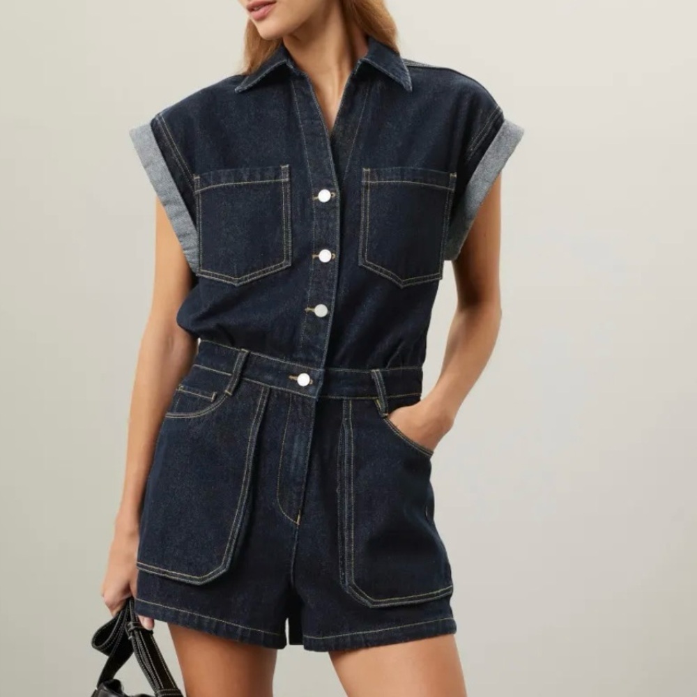 BlancNYC Women's Denim Romper
